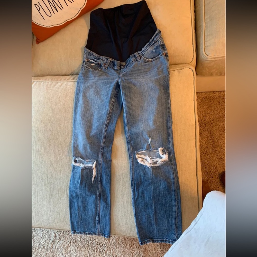 Abercrombie & Fitch Blue Distressed Women Jeans